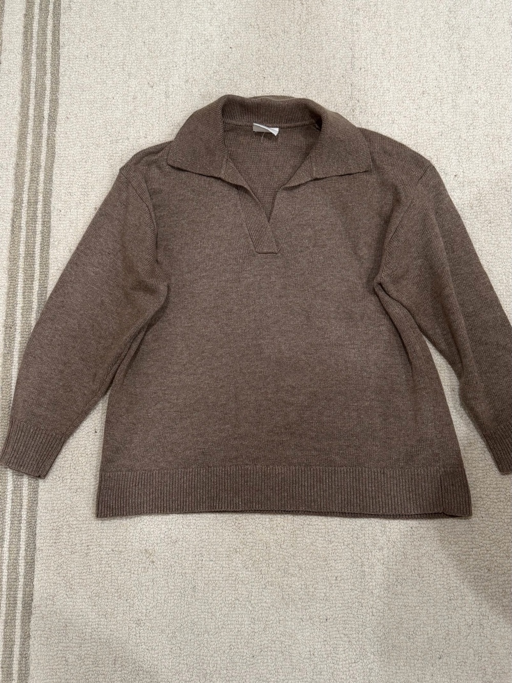 Allfenix Brown Wool Pullover Sweater